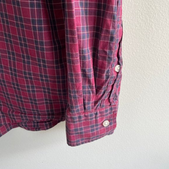 Uniqlo Mens S Long Sleeve Red Checked Casual Button Down - Picture 2 of 5